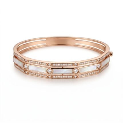 18K Gold Diamond Bangle - 0.73ct