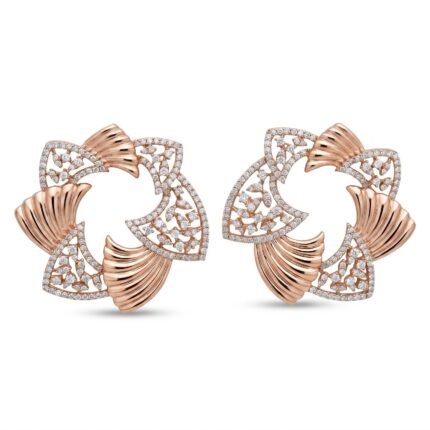 18K Gold Diamond Earrings - 0.96ct