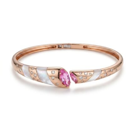 18K Gold Diamond Bangle - 0.32ct