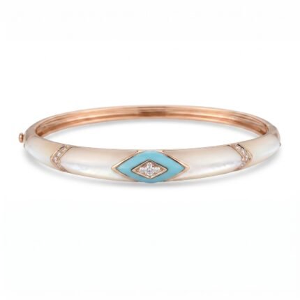 18K Gold Diamond Bangle - 0.15ct