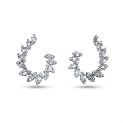 18K Gold Diamond Earrings - 1.38ct