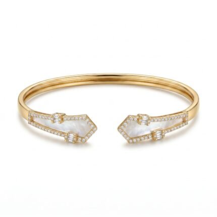 18K Gold Diamond Bangle - 0.51ct