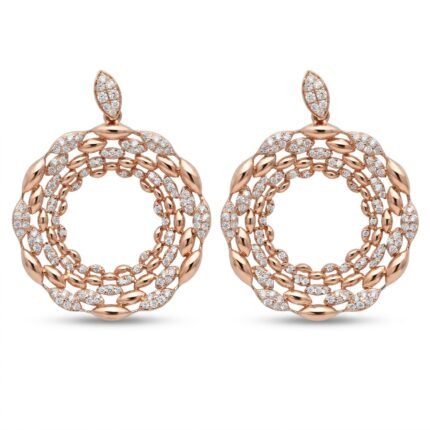 18K Gold Diamond Earrings - 1.36ct