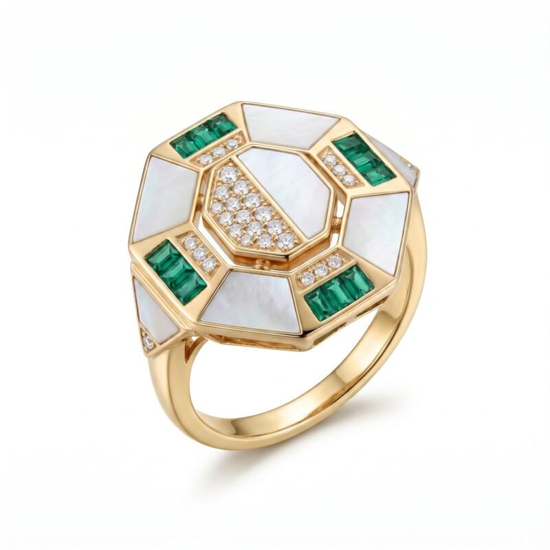 18K Gold Diamond Ring - 0.18ct