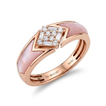 18K Gold Diamond Ring - 0.12ct