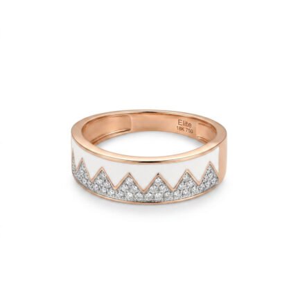 18K Gold Diamond Ring - 0.18ct